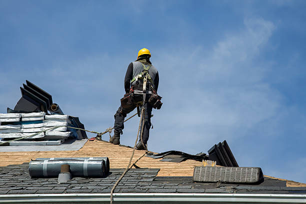 Professional Gutter Installation technician working in Saint Boniface, PA